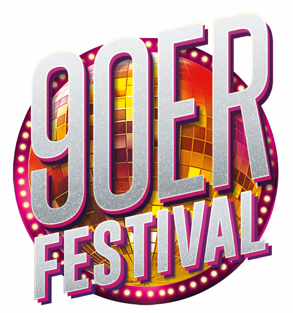 Logo des 90er Festivals Schwäbisch Gmünd. Ein Festival mit Musik aus den 1990 er.